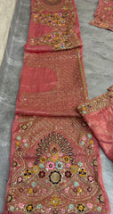 Wedding Wear Gold Crush Embroidery Sequence Work Lehenga Choli