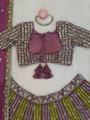 Party-wear Georgette Thread With Sequence Work Lehenga Choli