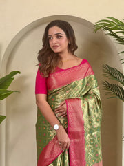Trending Pure Tissue Silk With Zari Weaving Saree