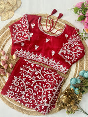 Jimmy Choo Silk Multi Thread Embroidery Coding Sequence Work Saree