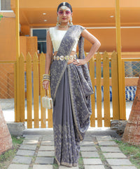 Beautiful Pure Soft Silk Thread With Hand-work Saree