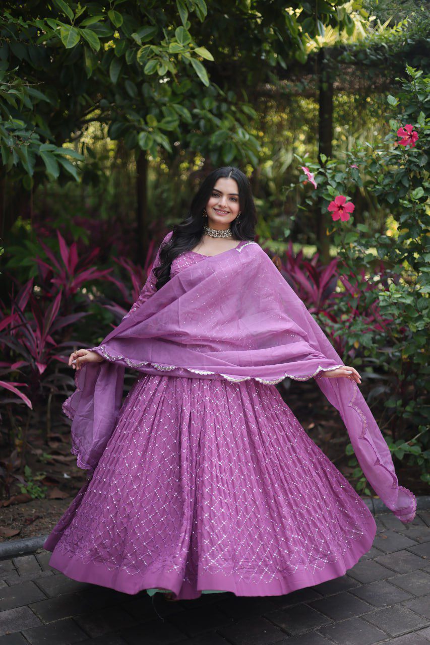 Graceful Western & Indian Wear Onion Colour Designer Georgette Gown