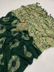 Beautiful Lagdi Pure Satin Silk Saree