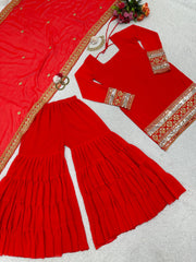 Beautiful Party-wear Georgette Sequence Work Sharara