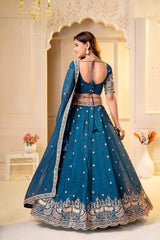 Festive Special Crunchy Silk Embroidery Zari & Sequence Beads Work Lehenga Choli
