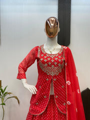 Beautiful Georgette Printed Big Fliar Lehenga Choli