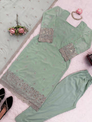 Party-wear Georgette Thread With Sequence Work Suit