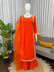 Eid Special Natural Crepe Breats Work Lace Border Suit
