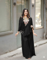 Stylish Air Tex Chinon Sequence Embroidery Work Co-ord Set