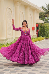 Navratri Special Georgette Gamathi Work Gown