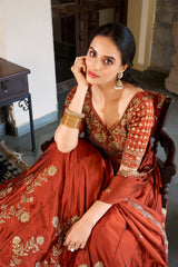Royal Partywere Rangoli Silk Embroidery Sequence Work Lehenga Choli