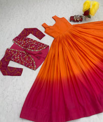Festival Special Pure Chinon Silk Lehenga Choli