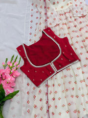 Party-wear Georgette Flower Printed Gown