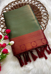 Beautiful Kubera Pattu kanjivaram Pure Zari Silk Saree