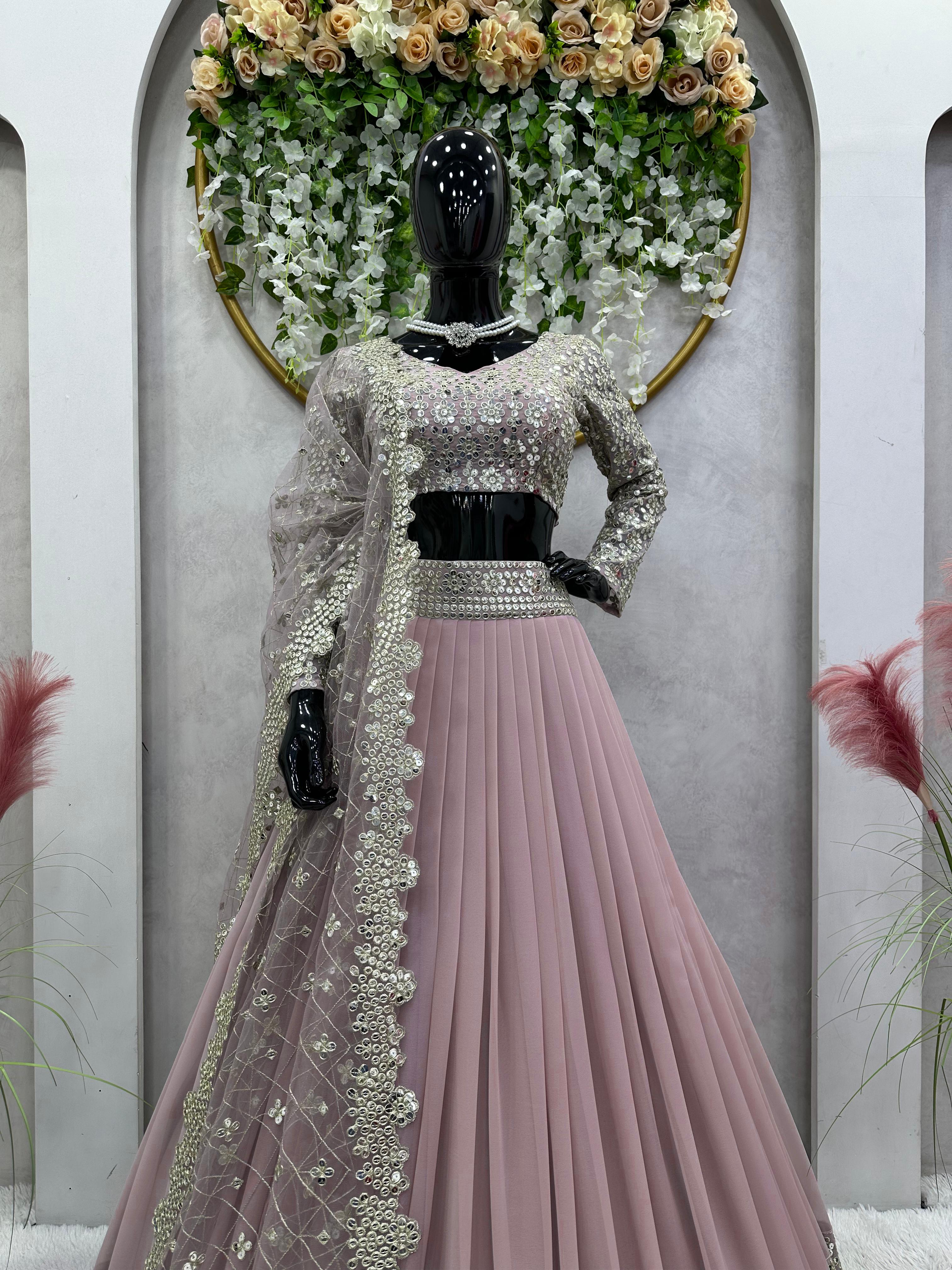 Unique Designer Georgette Sequence Work Lehenga Choli