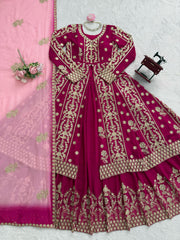 Beautiful Festive Wear Georgette Thread With Sequence Lehenga