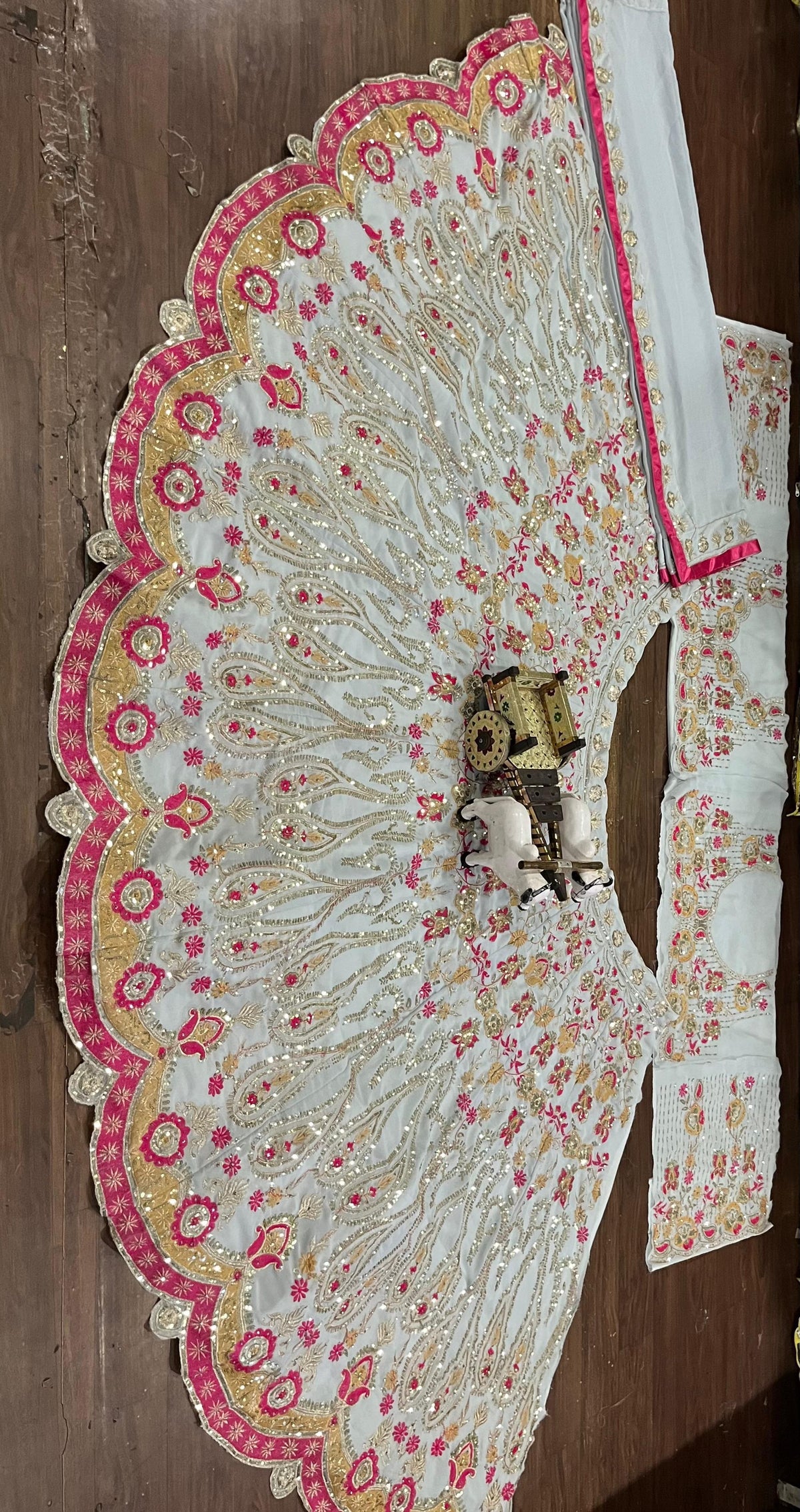 Party-wear Georgette Stone Sequins Embroidery Cut Work Lehenga Choli