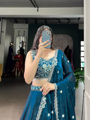 Glamours Fendy Sequence & Thread Embroidery Work Saree