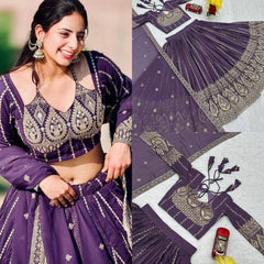 Party-wear Stylish Georgette Embroidery & Sequence Work Lehenga Choli