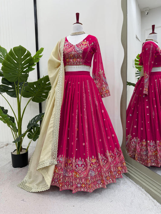 Beautiful Georgette Thread & Sequence Work Lehenga Choli