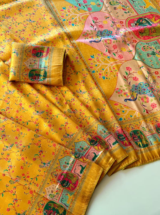Beautiful  Pure Zari & Jacquard Weaving Saree