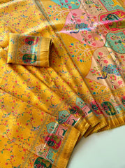 Beautiful  Pure Zari & Jacquard Weaving Saree