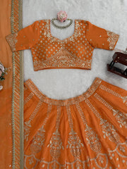 Beautiful Georgette Thread With Sequence Work Lehenga Choli
