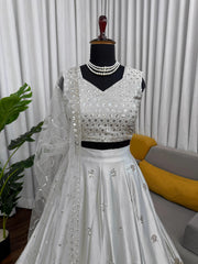 PartyWere Japan Satin Sequence Work Lehenga Choli