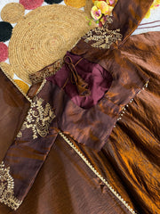 Wedding Space Silk With Revert Moti & Sequence Embroidery Work Lehenga Choli
