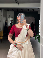 South Indian Traditional  Pattu Lehenga Half Saree