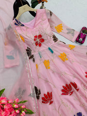 Beautiful Designer Georgette Embroidery & Sequence Work Gown
