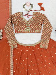 Sangeet Special Georgette Thread & Sequence Embroidery Work Lehenga Choli