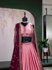 Royal Perfect Blend Of Sparkle & traditional Start Georgette Lehenga Choli