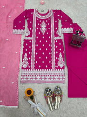 Beautiful Partywear Roman Silk Salwar Suit