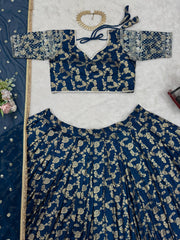 Beautiful Jacquard Silk Thread With Sequence Work Lehenga Choli