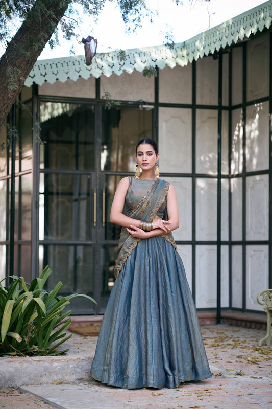Beautiful Fendy Silk Sequence & Thread Embroidery Work Lehenga Choli
