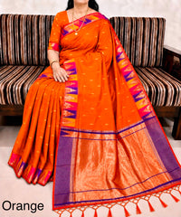 Beautiful Khadi Row Silk Minakari Weaving Saree