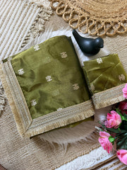 Beautiful Tussar Silk Sabhay Sachi Inspired Lace Border Work Saree