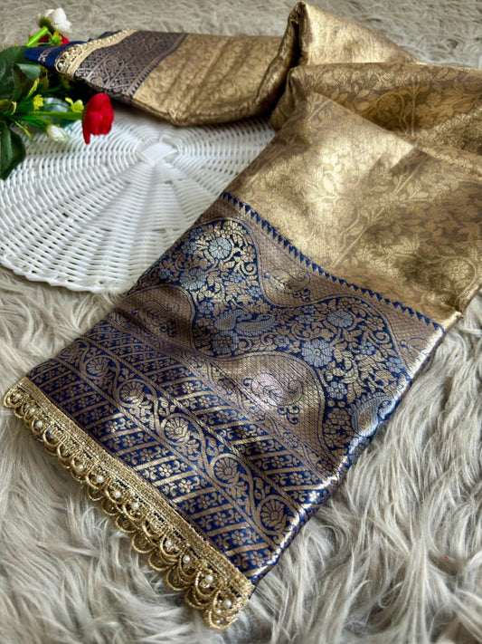 Beautiful Banarasi Soft Tissue Silk Saree