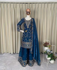 Party-wear Jimmy Choo Sequence Embroidery Work Sharara