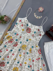 Elegant Georgette Thread With Sequence Wrok Anarkali Gown