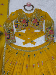 Beautiful Festival Special Georgette Thread With Sequence Work Lehenga Choli