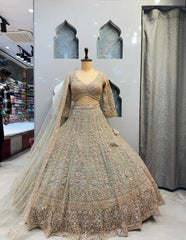 Beautiful Party-Wear Georgette Coding Sequence Work Lehenga Choli