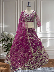 Party-wear Butterfly Sequence & Zari Embroidery Work Lehenga Choli