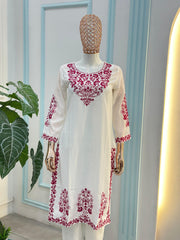 Beautiful Rayon Cotton Embroidery Thread Designer Suit