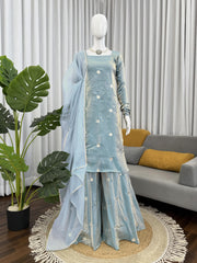 Charming Fendy Silk Crafted For Comfort Stitched Suit