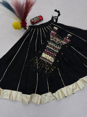 Navratri Special Mirror Handwork & Ribbon Work Lehenga With Stitched Choli