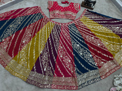 Festival Special Georgette Embroidery Sequence Work Lehenga Choli