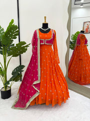 Festival Special Georgette Thread & Sequence Work Anarkali Suit