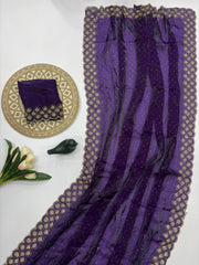 Party-wear Fendy Silk Space Silk With Jarkhan Work Saree